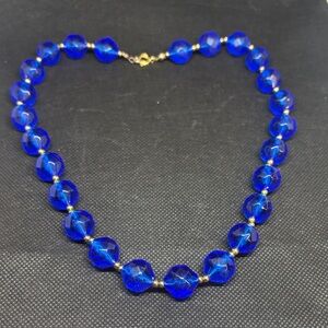 Elegant Blue Beaded Necklace